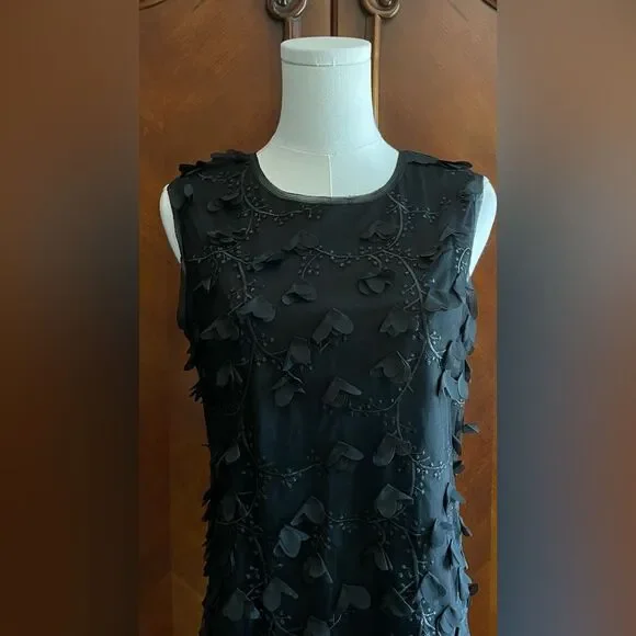 Max Studio Black Textured Midi Dress - Picture 2 of 9